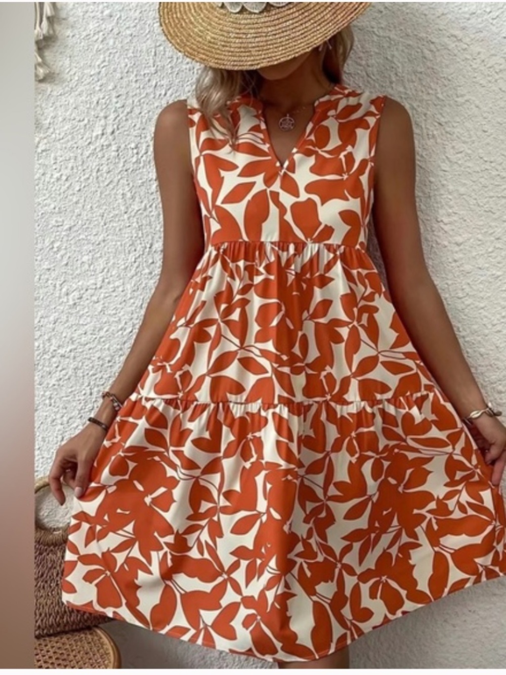 NWOT Tiered Sleeveless Dress Sz M